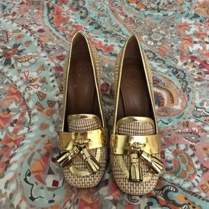 Tory Burch Gold Pumps Sz 6.5 VGUC
